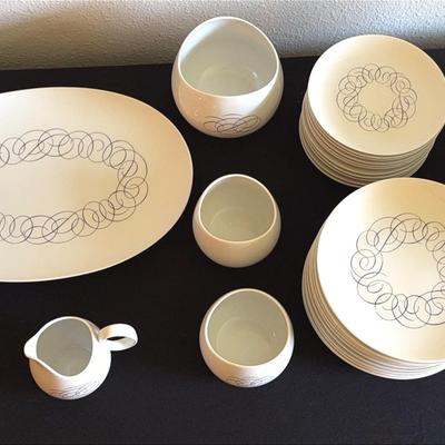 42 PIECE SET 1950’s Continental China SCRIPT Raymond Loewy Rosenthal