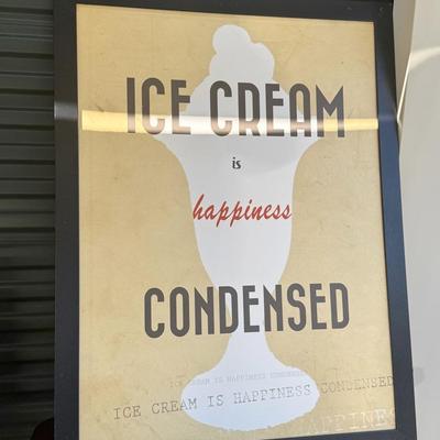 Ice Cream Is Happiness Condensed Friendlys Sign