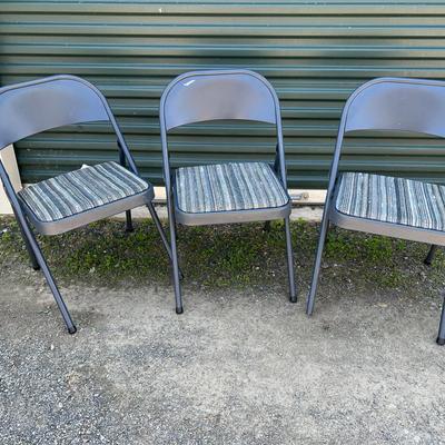 (3) Samsonite Metal Folding Chairs 