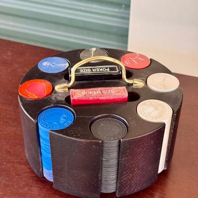 Poker Chips & Holder 