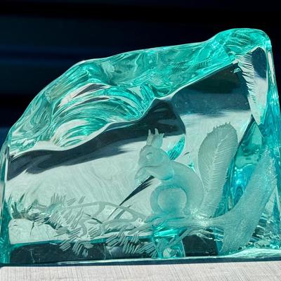 Signed Rune Strand Hovmantorp Sweden Frosted Iceberg Squirrel