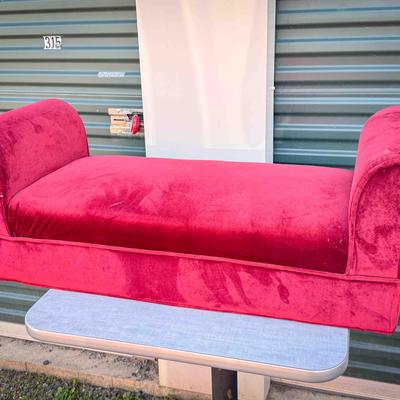 Adorable Small Red Chaise Lounge