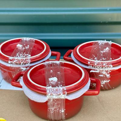 (3) New Lareina Covered Bowls