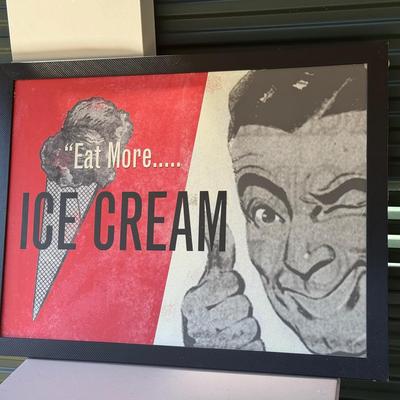 Retro Style - Eat More Ice Cream - Friendlys Sign 