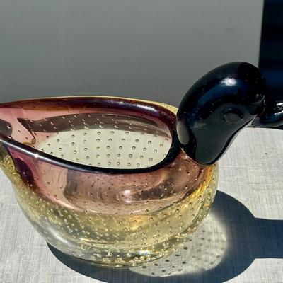 Gorgeous Glass Duck Bowl
