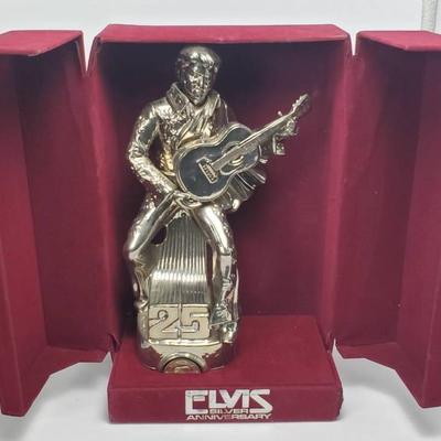 McCormick Elvis Presley Silver 25th Anniversary Decanter & Music Box – Limited Edition