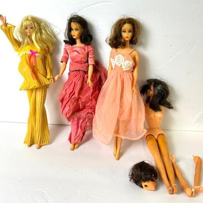 Vintage Barbie Dolls: TNT PJ With Lemon Kick Outfit, Dramatic Living, 2 TNT Flips, Hair Fair Head