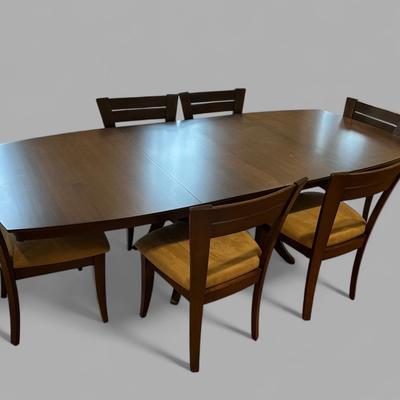 Saloom Furniture Crescent Deluxe Wood Dining Table With 2 Leaves - 95x42x29” ALTERNATE PICKUP