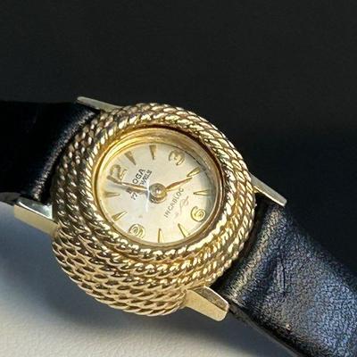 14K Gold Marked Eloga 17 Jewel Watch 