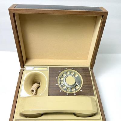 Vintage “Deco-Tel” Rotary Executive Desk Phone – With "Compliments of Elvis & The Colonel" Plaque