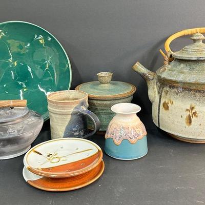 Art Pottery Teapot, Bowls, Mug & More