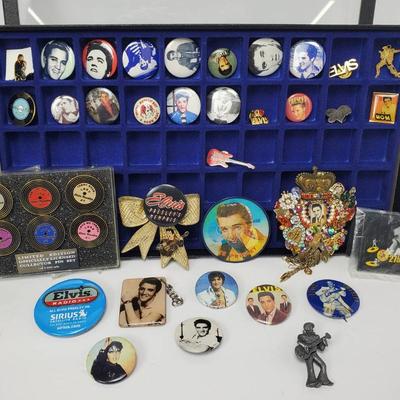 Elvis Presley 24K Gold Electroplated Pendant, Jewelry Art Brooch & Pin Collection