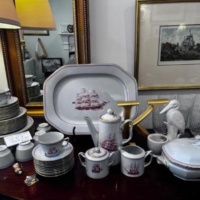Sale Photo Thumbnail #2: RARE TRADEWINDS 12 PLACE SETTING W/ SERVING PCS