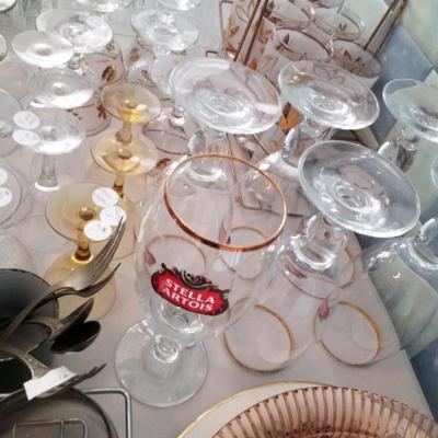 Glass ware & crystal wine glasses