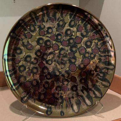 Ceramic art plate unsigned