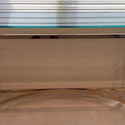Metal glass sofa table
