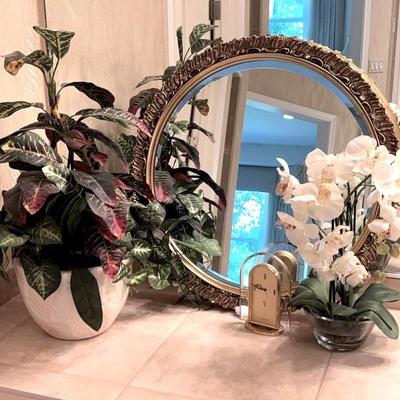 Home decor round mirror other pieces