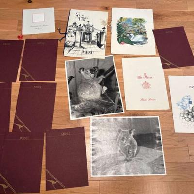 Australian travel collectibles collectible menus