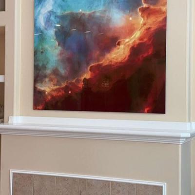 Vibrant abstract representation of a night sky