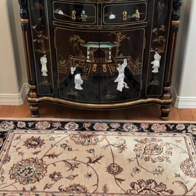 Asian inspired cabinet nourison 2000 wool area rug