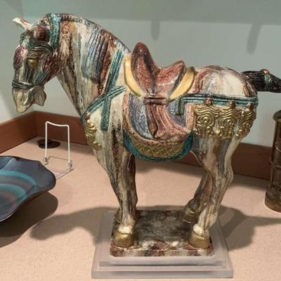 Tang horse pottery figurine