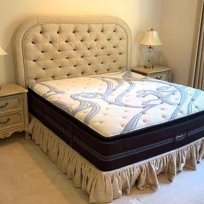 Beauty rest black beyond mattress with cloth head board