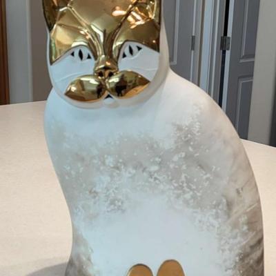 Pauline pelletier art pottery cat
