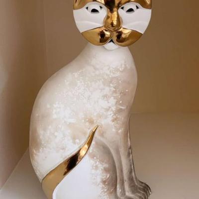 Pauline pelletier art pottery cat 2