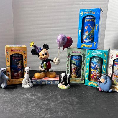 Disney Burger King Glass Tumbler Collection (5), Dalmatian & Bambi Skunk Figure & more