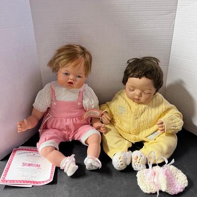 Mattel 2002 Thumbelina Baby Doll, 1 Weighted Cloth Baby Doll Realistic 