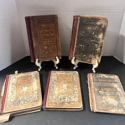 Antique McGuffeys Eclectic Readers 1st-5th Worn c1890-1913