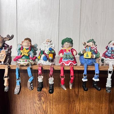 Christmas Shelf Sitters Santa Angel Elf Snowman Reindeer (6) 