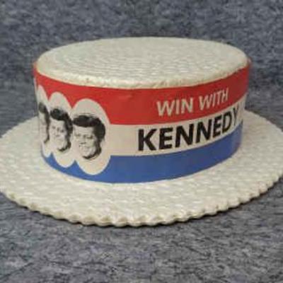 Win with kennedy campaign hat