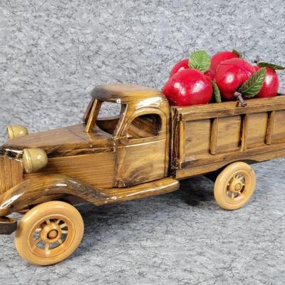 Wooden heritage mint truck with apples