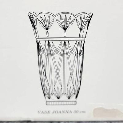 Cristal d arques paris joanna 12 inch crystal vase nib