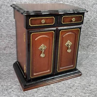 Vintage wooden jewelry chest