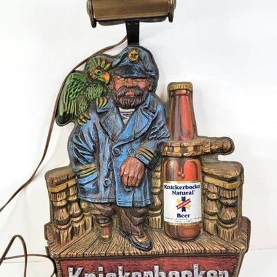 Knickerbocker beer bar lamp sea captain parrot