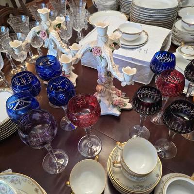 Cut to clear Bavarian wine glasses