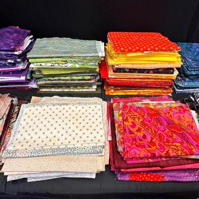 Lot 203: Assorted Med/Small Cut Cotton Fabric Remnants 