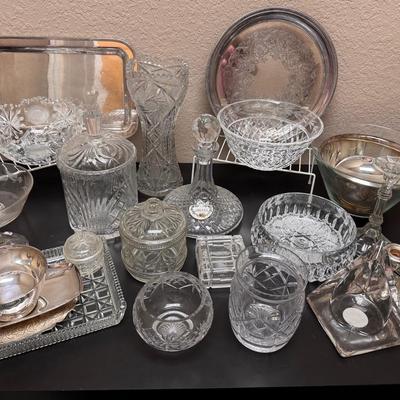 Lot 216: Cyrstal, Glass And Silver plated Collection