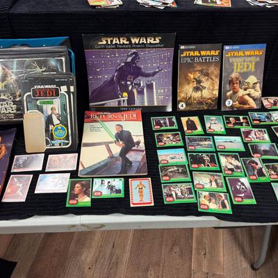 Lot 19: Star Wars Trading Cards, Calendar, Storybooks, Figurine Case