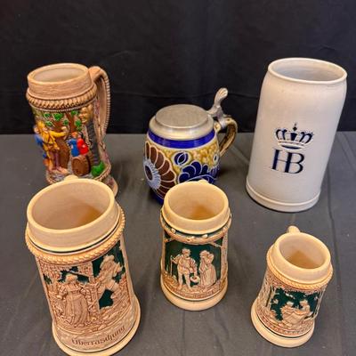 Lot 221: German Stein Set Plus Others 