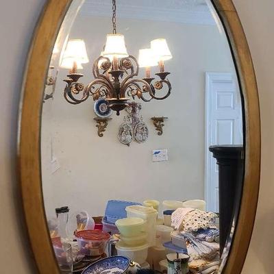 Gold Frame Oval Wall Mirror