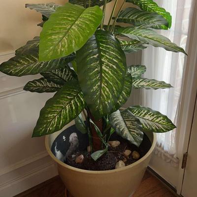 Large Faux Living Room Plant
