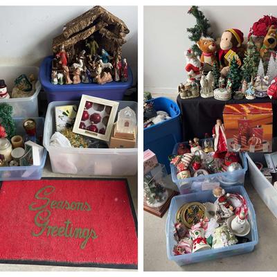 Christmas Items Featuring a Manger Scene Made in Italy 