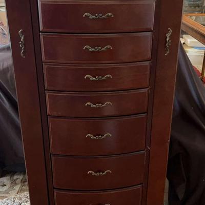 Wooden Jewelry Armoire 