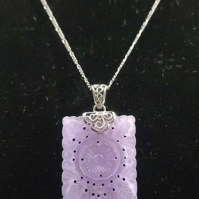 .925 Lavender Jadeite Necklace 