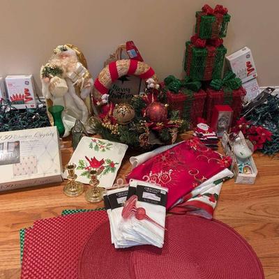 Christmas Beauties: Cardinal, Ornaments, Linens, Centerpiece & More