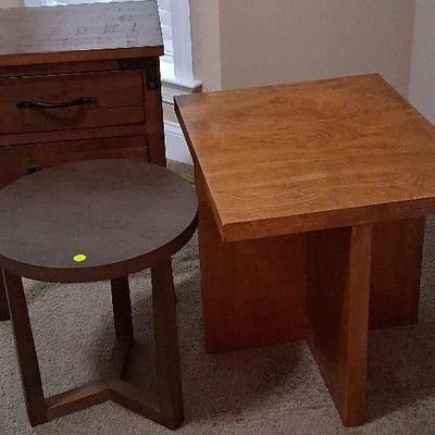 Three Wood Side Tables