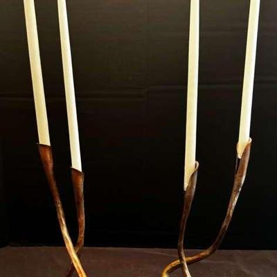 Callalilly Copper Candleholders By Tim Dunn